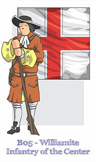 B05 Battle of the Boyne - Williamite Infantry of the Centre - Warfare Miniatures USA