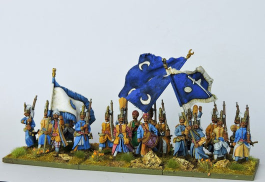 OTB01 Janissary Orta Full Dress Advancing - Warfare Miniatures USA
