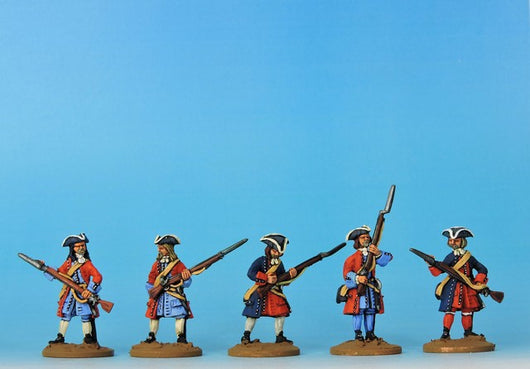 PN05 Prussian Musketeers Loading and Priming - Warfare Miniatures USA