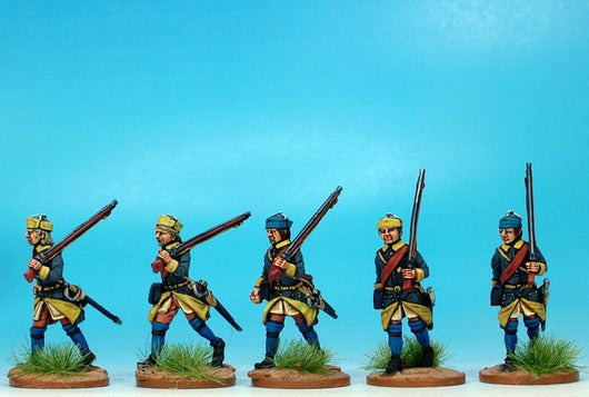 SB04 Swedish Battalion in Karpus Marching - Warfare Miniatures USA