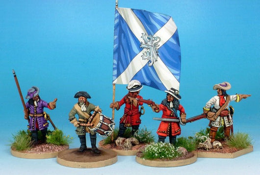 WLOA88 Dismounted Dragoons Command in Hat - Warfare Miniatures USA