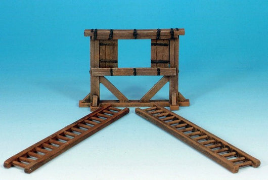 WLOA919 Siege Equipment - Gun Screen and Ladders - Warfare Miniatures USA