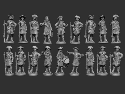 LOABR02 Early Foot Standing With Flintlocks (PRE-ORDER)