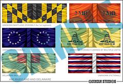 AWI06 American Flags F - Warfare Miniatures USA