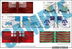 AWI11 American Flags K - Warfare Miniatures USA