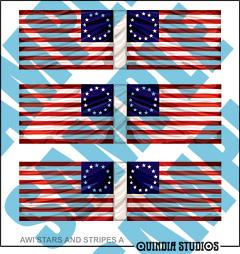 AWI01 American Stars and Stripes A - Warfare Miniatures USA