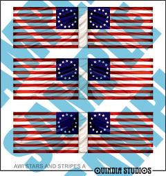 AWI01 American Stars and Stripes A - Warfare Miniatures USA