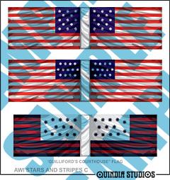 AWI03 American Stars and Stripes C - Warfare Miniatures USA