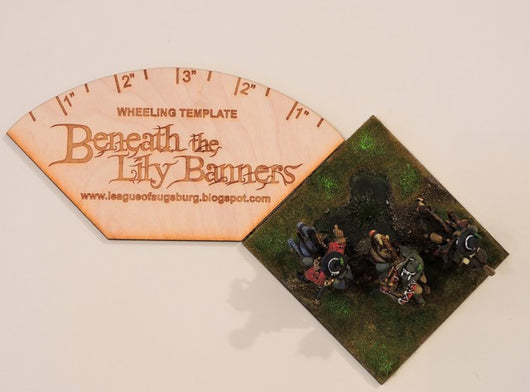 A003 Beneath the Lily Banners Wheeling Template - Warfare Miniatures USA