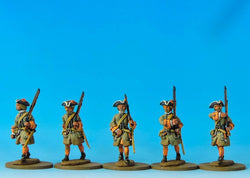 DN01 Danish Musketeers Marching - Warfare Miniatures USA