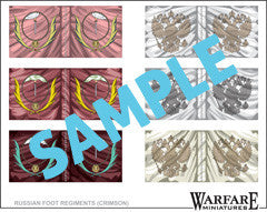 FR005 Russian Infantry Flags - Crimson - Warfare Miniatures USA
