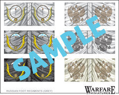 FR008 Russian Infantry Flags - Grey - Warfare Miniatures USA