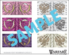 FR011 Russian Infantry Flags - Violet - Warfare Miniatures USA