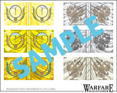 FR012 Russian Infantry Flags - Yellow - Warfare Miniatures USA
