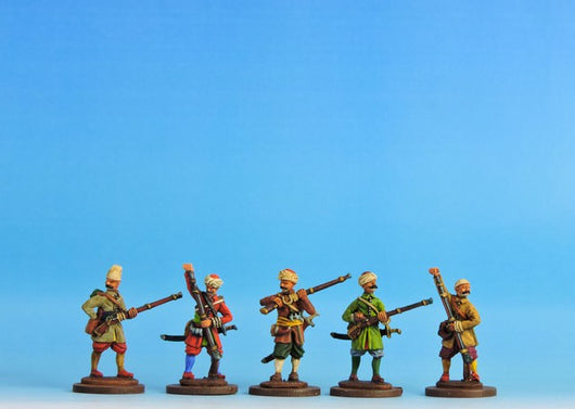 OT04 Janissaries - Loading Campaign Dress - Warfare Miniatures USA