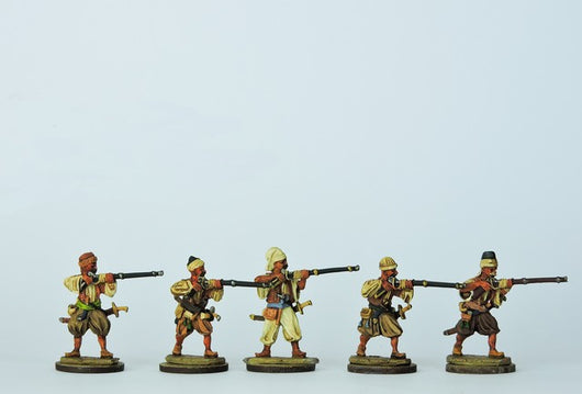 OT11 Bosniak or Irregular Musketeers Firing - Warfare Miniatures USA