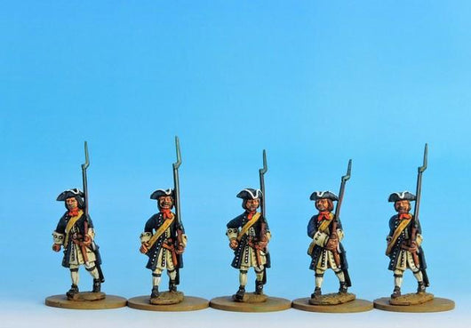 PN01 Prussian Musketeers Marching - Warfare Miniatures USA