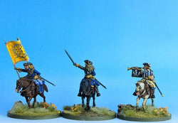 SC05 Swedish Cavalry Command Charging - Warfare Miniatures USA