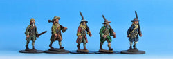 V01 Civilians with Matchlocks in Coats - Warfare Miniatures USA
