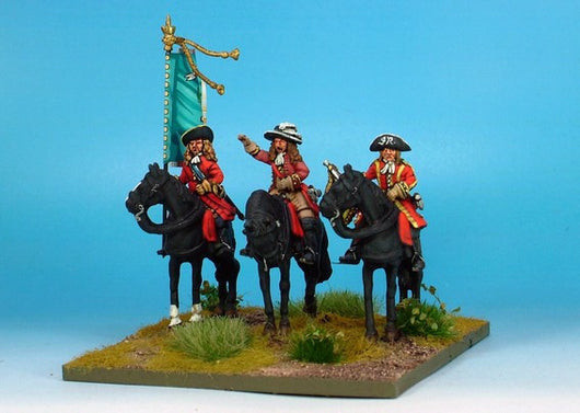 WLOA32 Cavalry Command on Standing Horses - Warfare Miniatures USA
