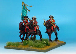 WLOA33 Cavalry Command on Galloping Horses - Warfare Miniatures USA