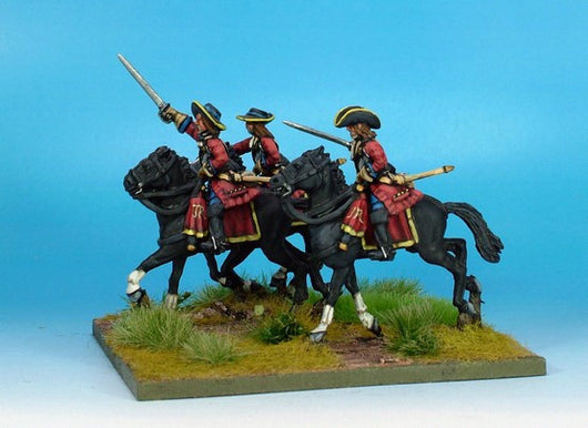 WLOA39b Cuirassiers in Hats on Galloping Horses - Warfare Miniatures USA