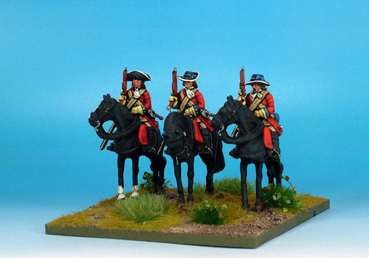 WLOA41a Cuirassiers in Hats, Cuirass Under Coats on Standing Horses - Warfare Miniatures USA
