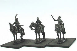 WLOA46a Cuirassiers Command, Bareheaded on Standing Horses - Warfare Miniatures USA