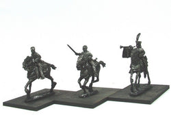 WLOA46b Cuirassiers Command, Bareheaded on Galloping Horses - Warfare Miniatures USA