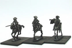 WLOA52b Cuirassiers Command in Tricorns on Galloping Horses - Warfare Miniatures USA