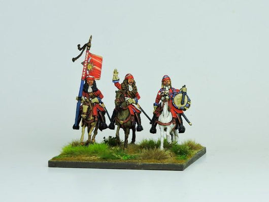 WLOA63 Mounted French Dragoons Command - Warfare Miniatures USA