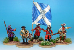 WLOA88 Dismounted Dragoons Command in Hat - Warfare Miniatures USA