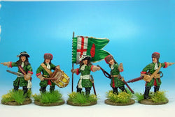 WLOA89 Dismounted Dragoons Command in Mixed Hats - Warfare Miniatures USA