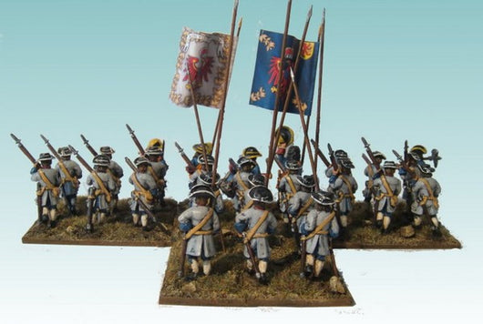 B015 Advancing with Pikes (no grenadiers) - Warfare Miniatures USA