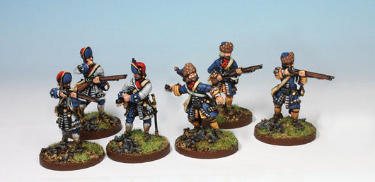 B019 Converged Grenadiers Attacking in Mixed Caps - Warfare Miniatures USA