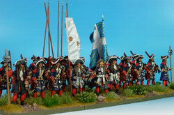 B025 Gardes Francaises/Suisses with Matchlock Muskets - Warfare Miniatures USA